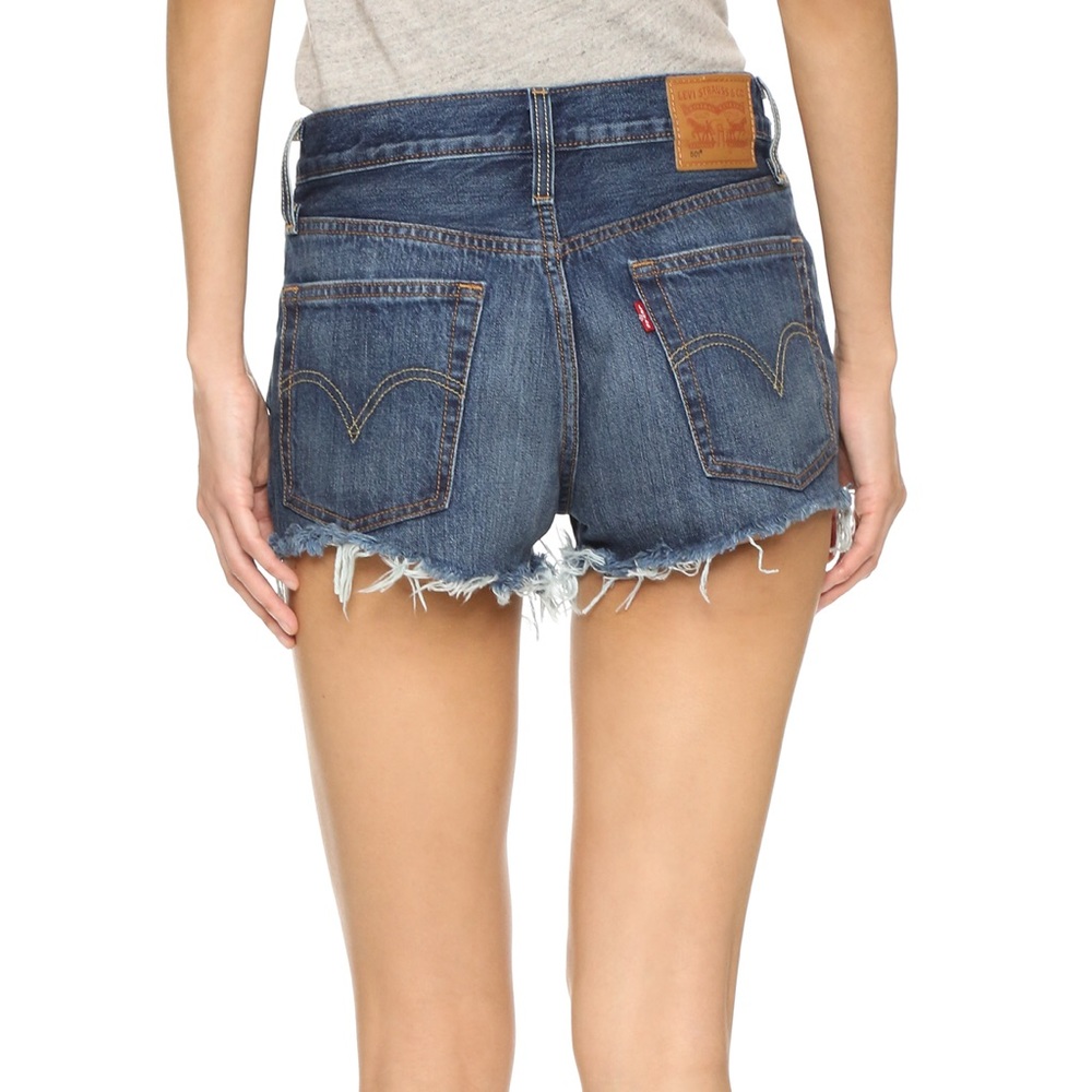 Levi 501 echo park high waisted denim shorts